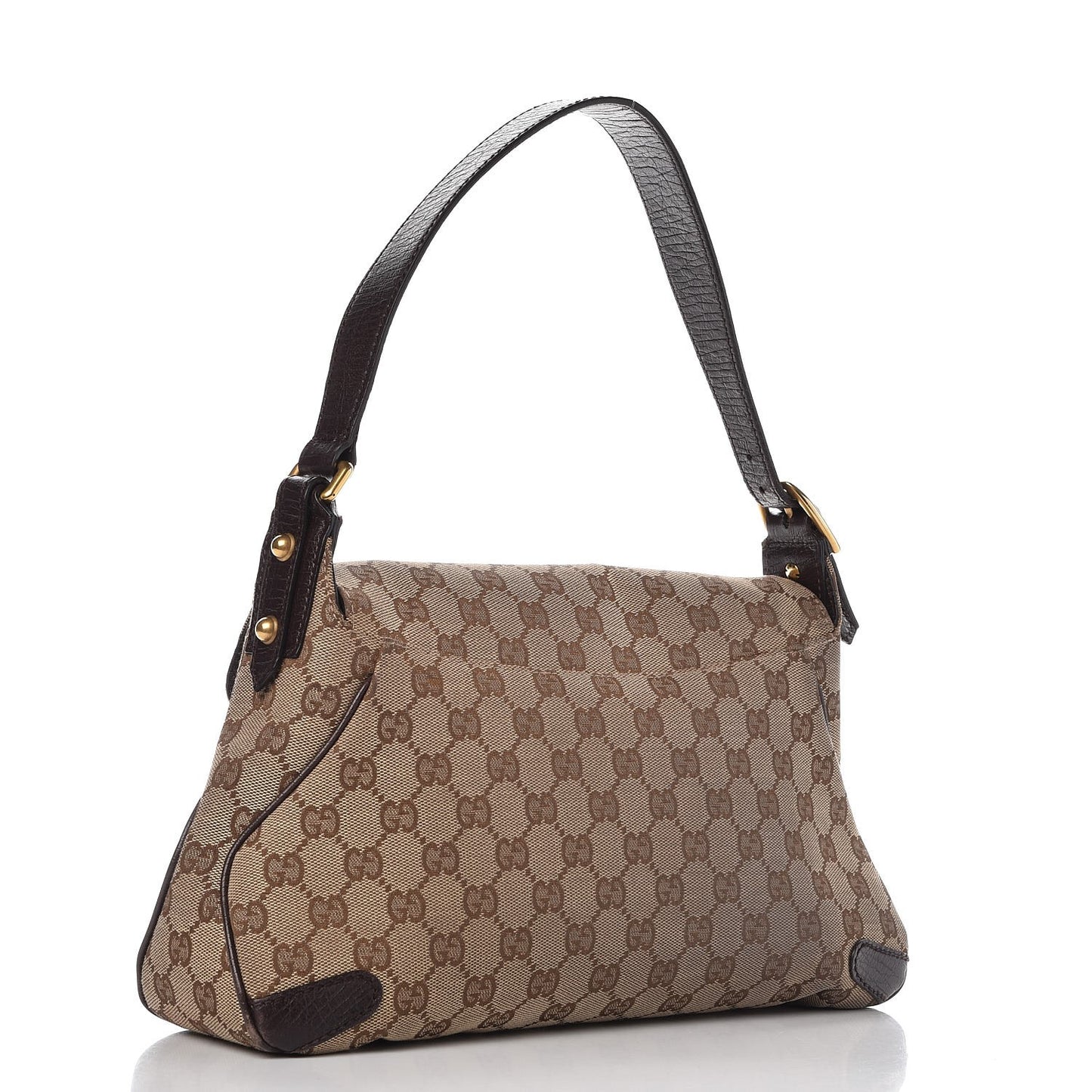 Monogram Horsebit Chain Flap Shoulder Bag Brown