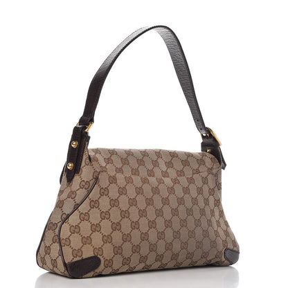 Gucci Monogram Horsebit Chain Flap Shoulder Bag Brown 3 of 12