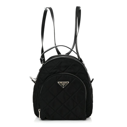 Prada Nylon Tessuto Impuntu Quilted Backpack Black 1 of 10