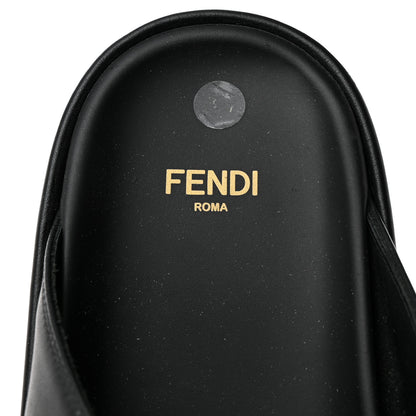 Fendi Vitello Womens Fendigraphy Slide Sandals 38.5 Black 6 of 9