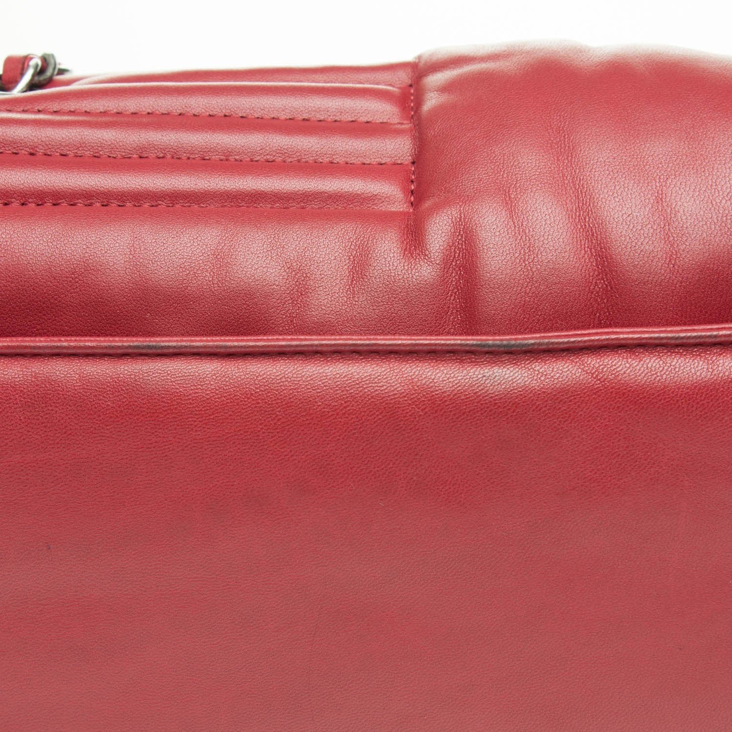 Chanel Lambskin Quilted Jumbo Paris Dallas Single Flap Red 12 of 14