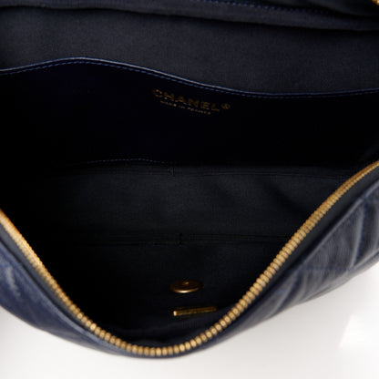 Chanel Caviar Quilted Medium Single Flap Navy 5 of 12