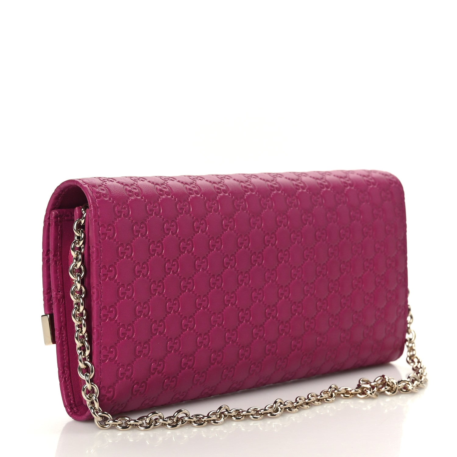 Gucci Soft Microguccissima Dice Chain Wallet Bright Bouganville 4 of 9