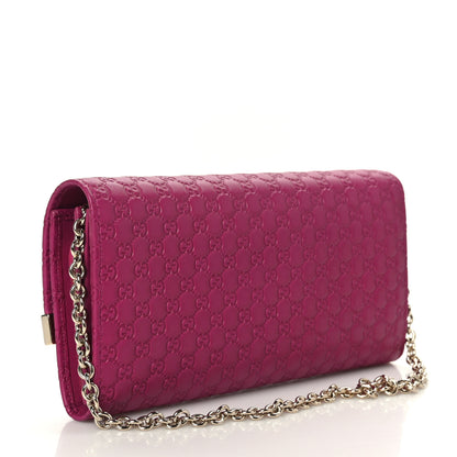 Gucci Soft Microguccissima Dice Chain Wallet Bright Bouganville 4 of 9