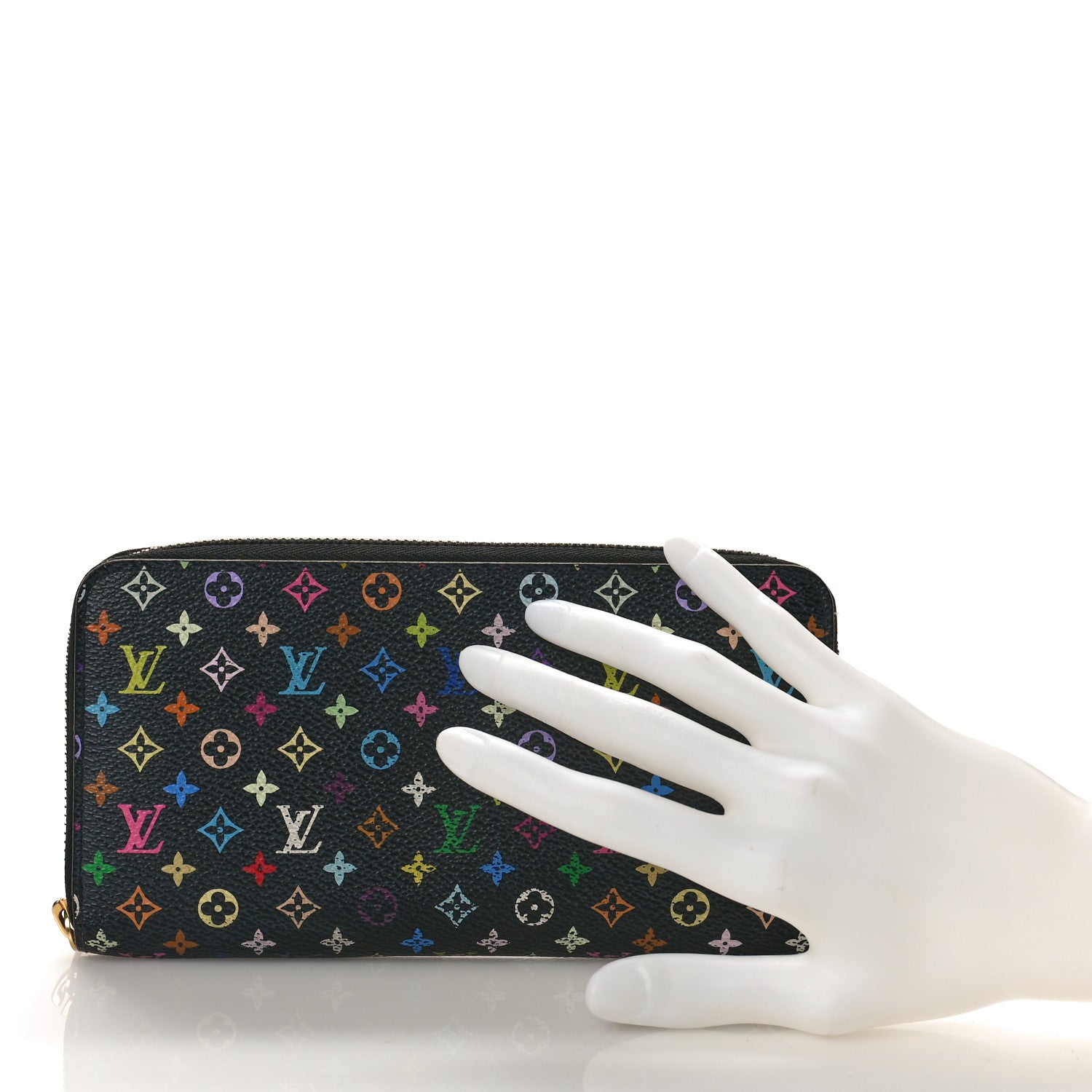 Louis Vuitton Monogram Multicolor Zippy Wallet Black Grenade 2 of 8