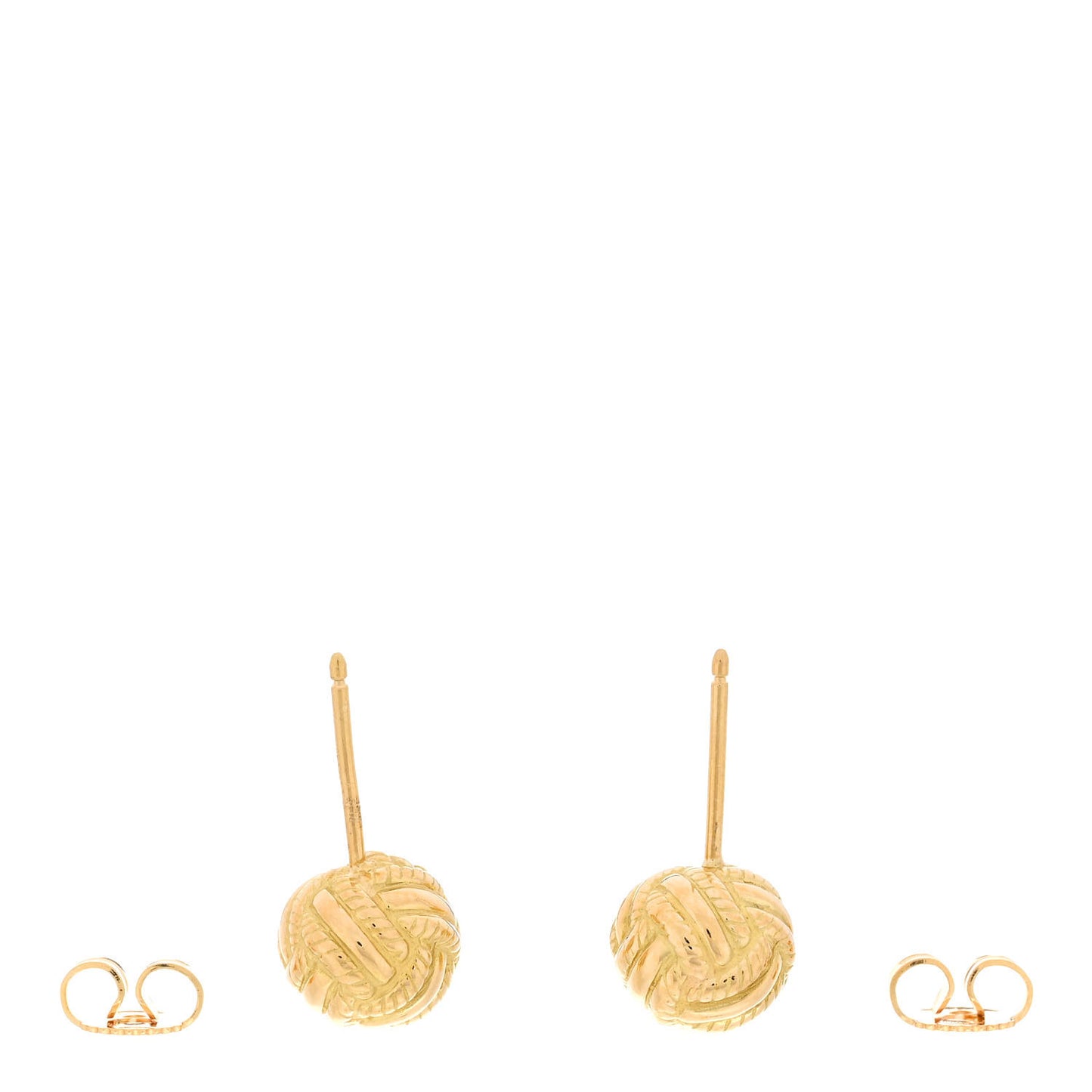 18K Yellow Gold Twist Knot Earrings