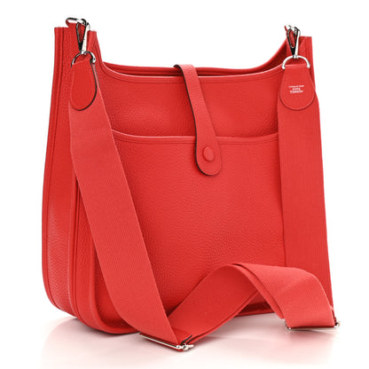 Hermes Taurillon Clemence Evelyne III GM Rouge Tomate 2 of 9