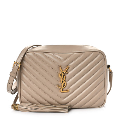 Saint Laurent Calfskin Matelasse Monogram Lou Camera Bag Dark Beige 1 of 7