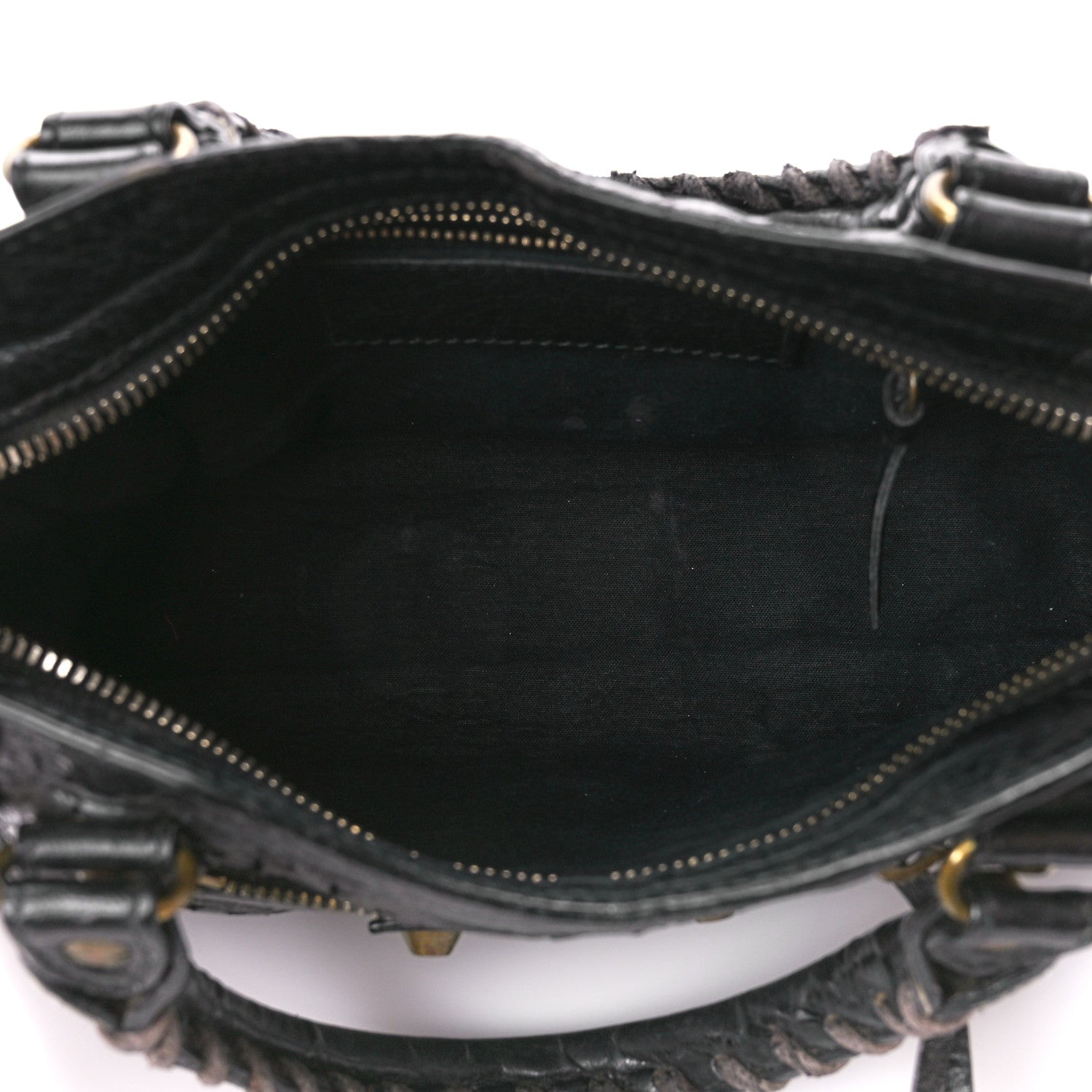 Balenciaga Agneau Laser Cut Cross Classic Gold Hardware Mini City Black 5 of 16
