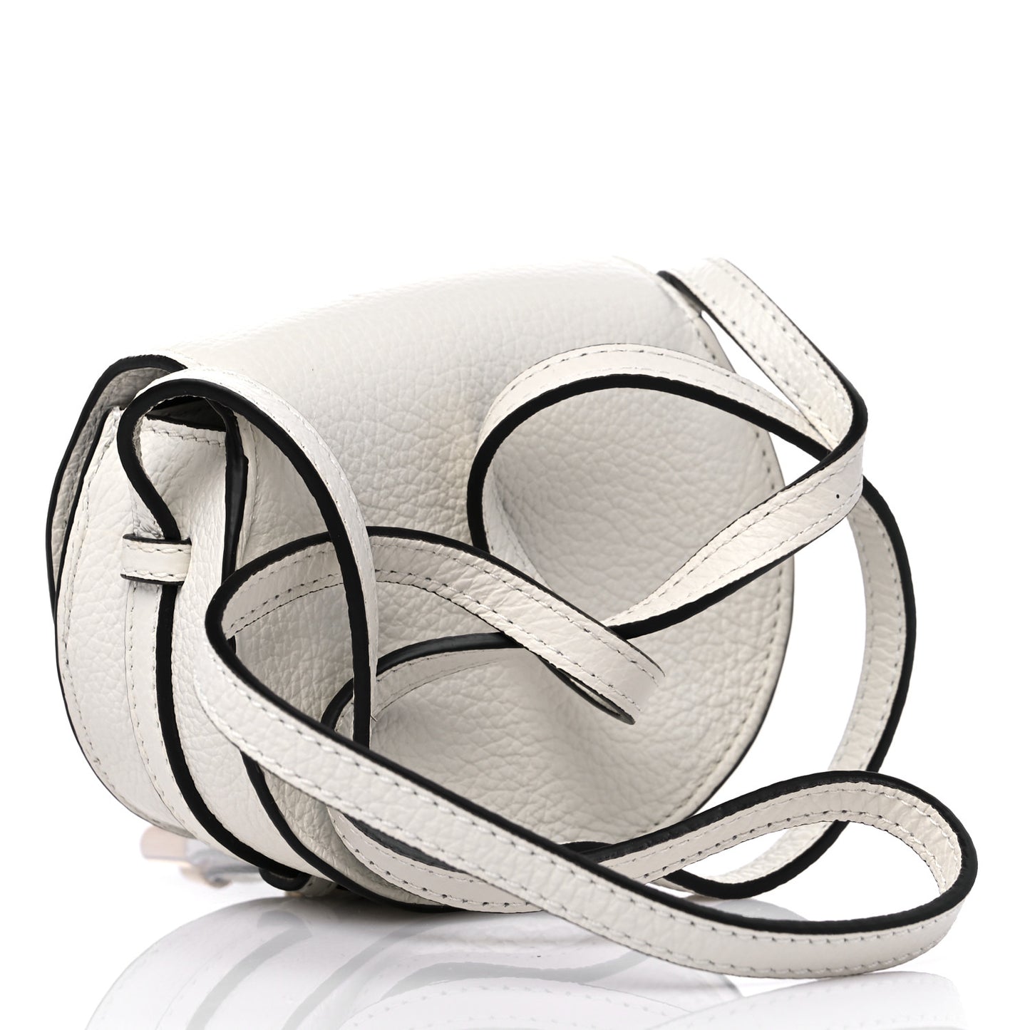 Calfskin Nano Marcie Saddle Bag White