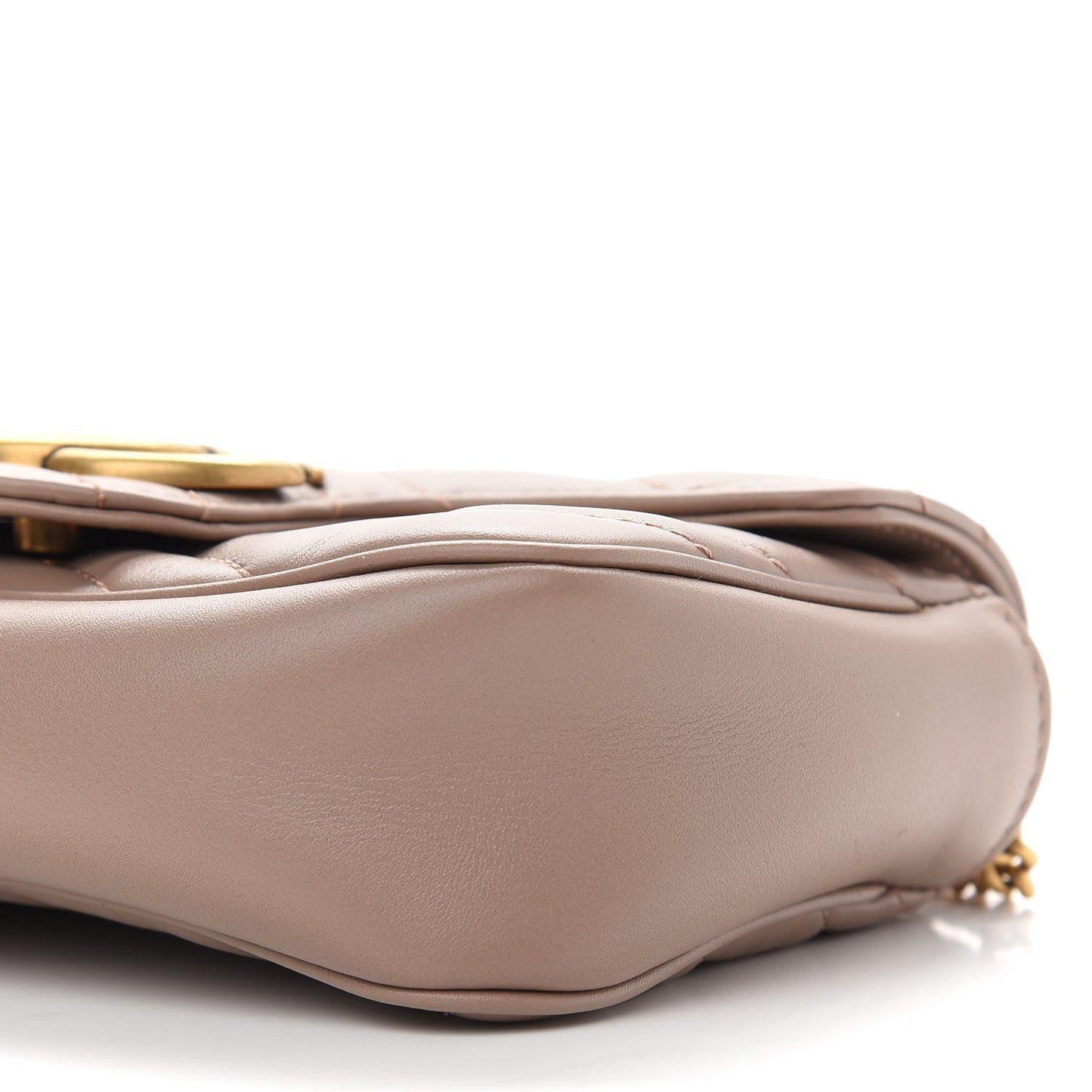 Calfskin Matelasse Super Mini GG Marmont Shoulder Bag Porcelain Rose