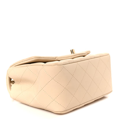 Chanel Lambskin Quilted Mini Square Flap Beige 4 of 12