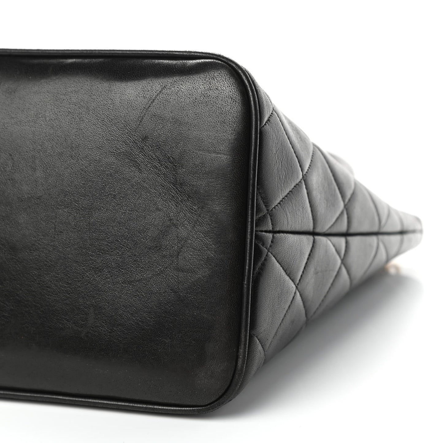 Lambskin Quilted Medallion Tote Black