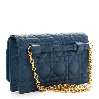 Christian Dior Supple Calfskin Caro Belt Bag Steel Blue 3 of 8
