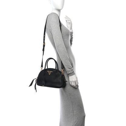 Prada Vitello Daino Bowler Black 2 of 14