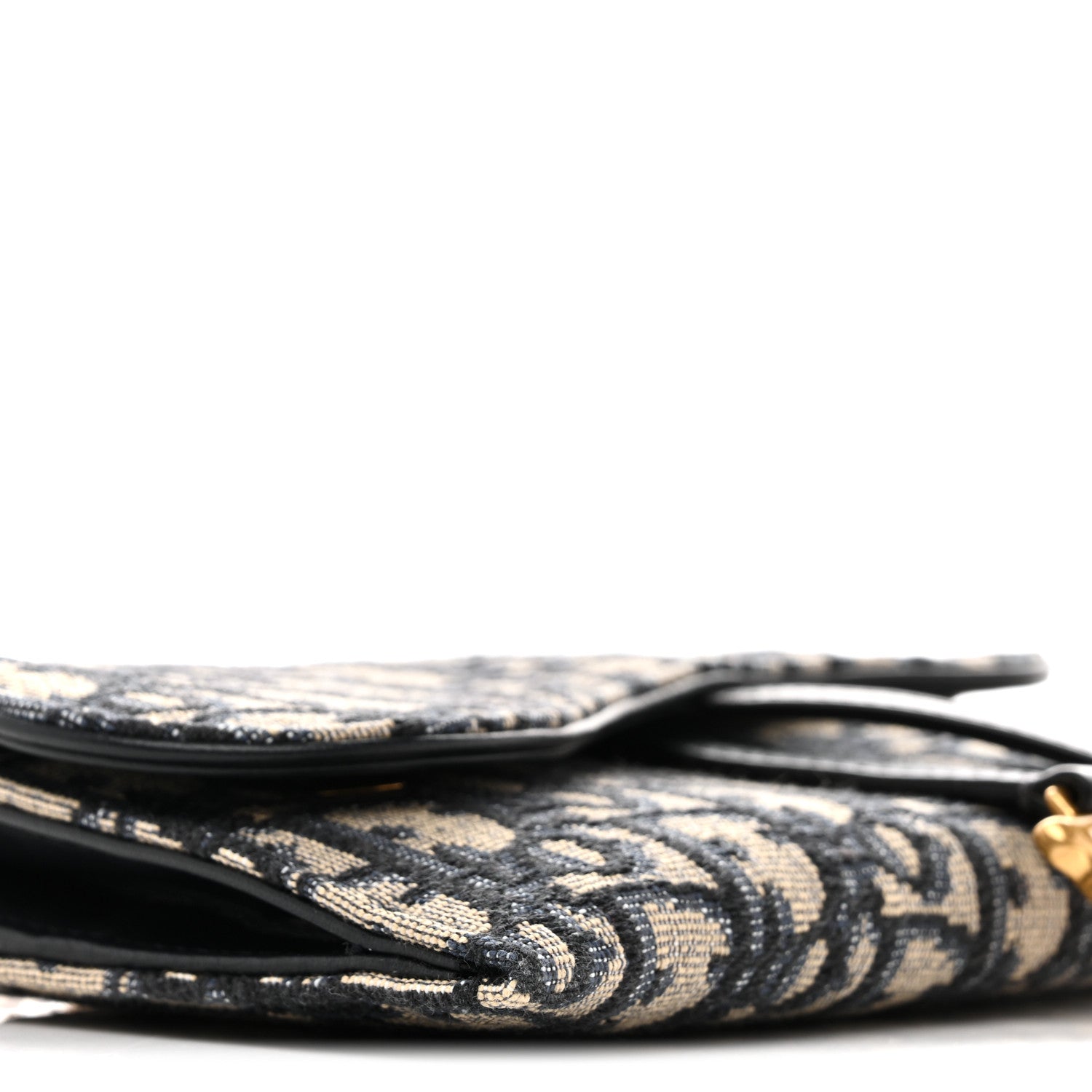Christian Dior Oblique Saddle Chain Long Wallet Blue 1868561