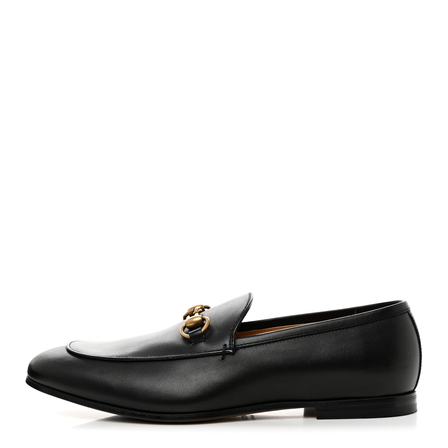 Gucci Calfskin Horsebit Mens Jordaan Loafers 7 Black 1 of 9