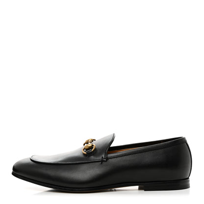 Gucci Calfskin Horsebit Mens Jordaan Loafers 7 Black 1 of 9
