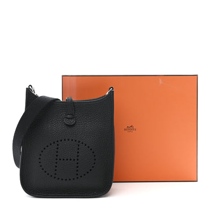 Hermes Taurillon Clemence Evelyne TPM Black 11 of 11