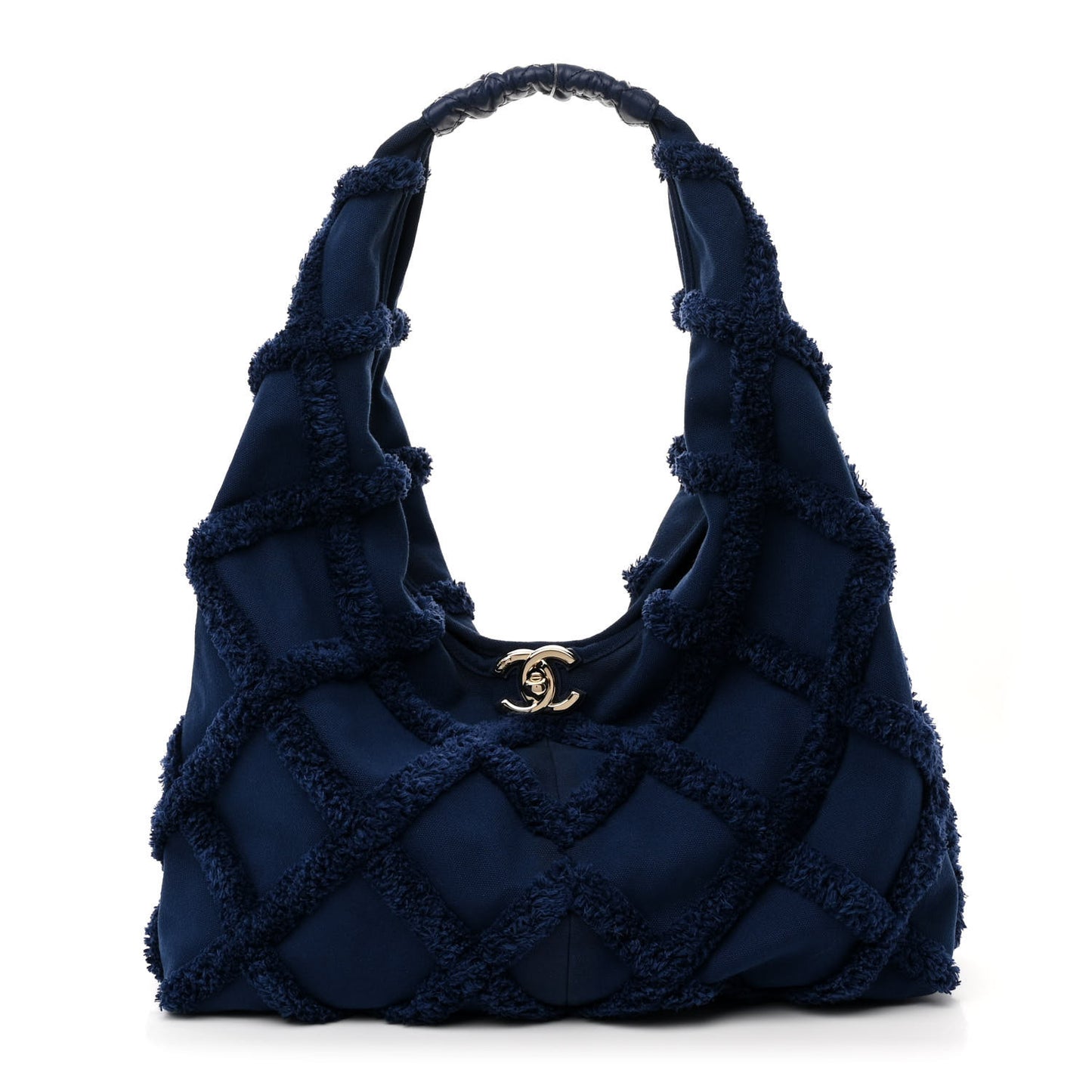 Cotton Canvas Large CC Embrace Hobo Navy