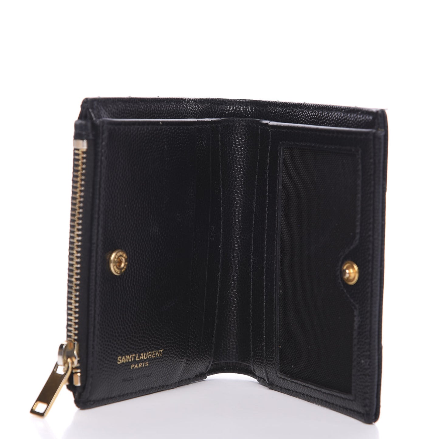 Grain De Poudre Matelasse Chevron Monogram Zipped Card Case Black