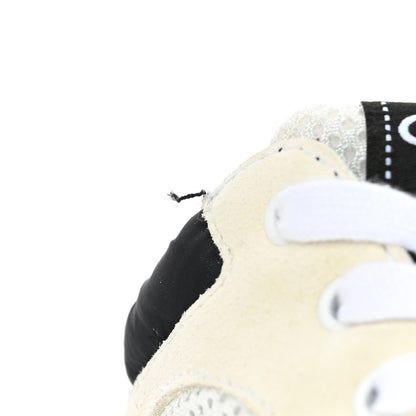 Chanel Mesh Suede Calfskin Grained Calfskin Womens CC Sneakers 37 White Black 11 of 12