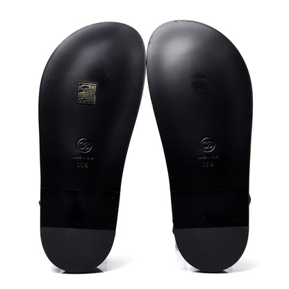 Chanel Fabric Velcro Dad Sandals 36.5 Black 5 of 6