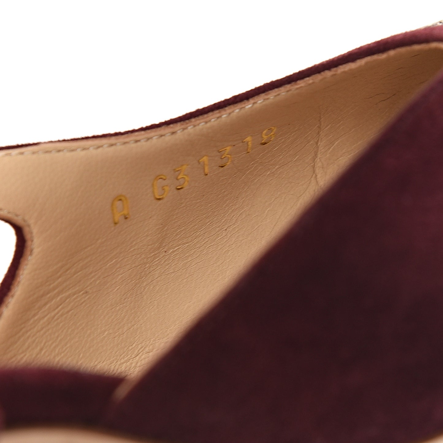 Kid Suede Metallic Lambskin Cap Toe CC Slingback Pumps 36 Burgundy Gold