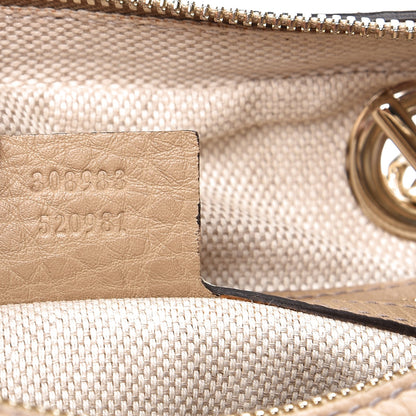Gucci Pebbled Calfskin Small Soho Bowler Camelia 7 of 9