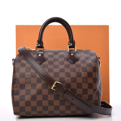 Louis Vuitton Damier Ebene Speedy Bandouliere 25 10 of 10