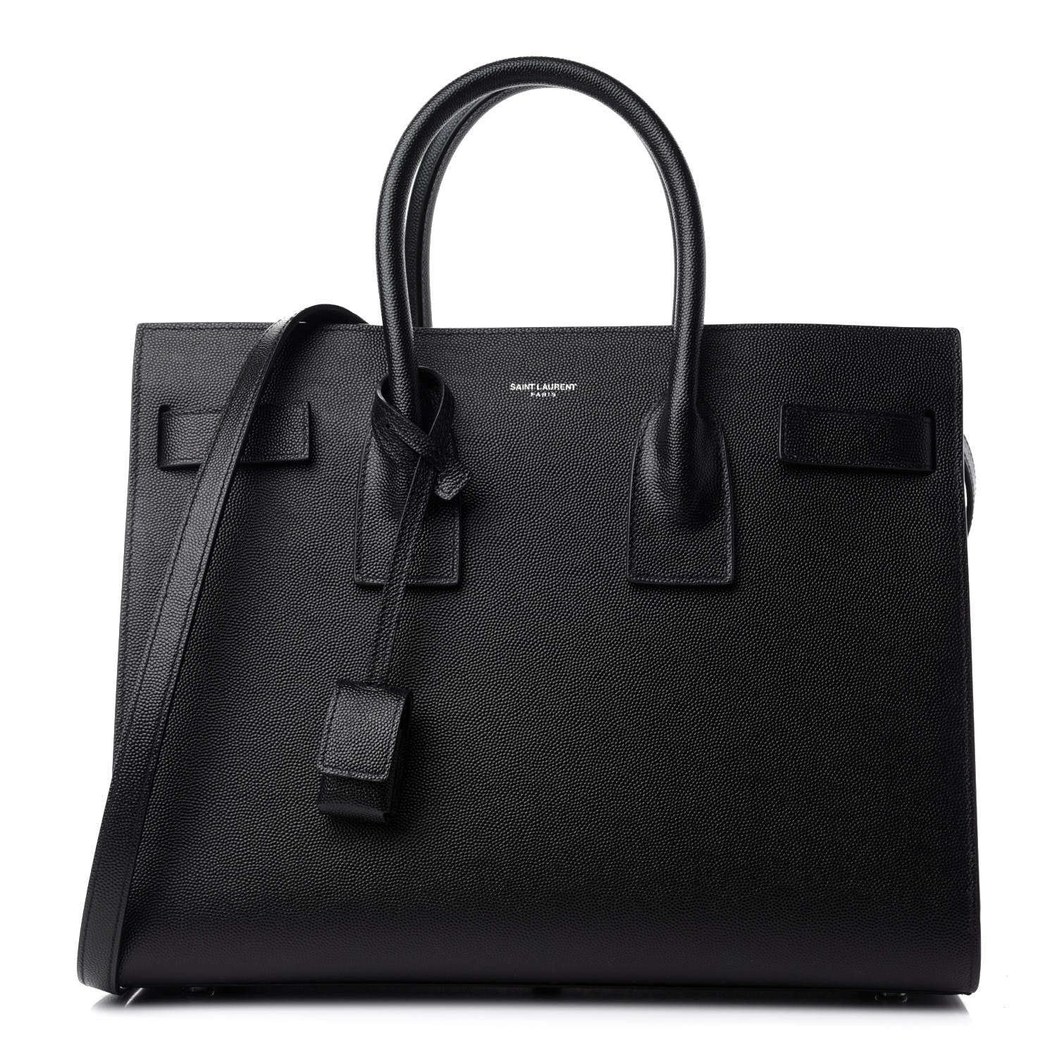 Saint Laurent Grained Calfskin Small Sac De Jour Black 1 of 9