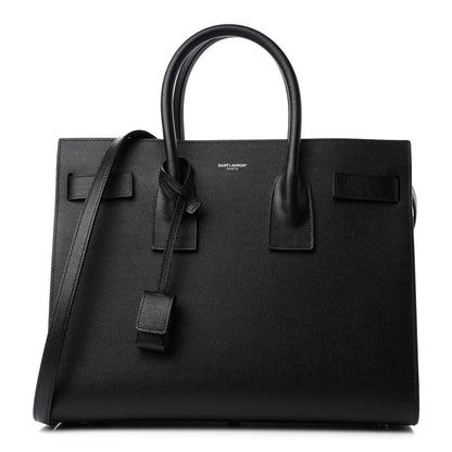 Saint Laurent Grained Calfskin Small Sac De Jour Black 1 of 9