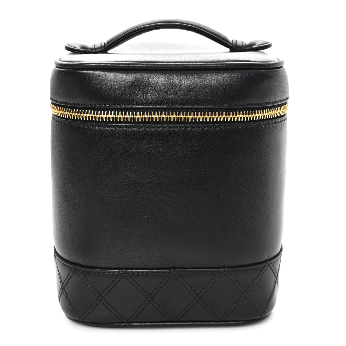 Lambskin Vanity Cosmetic Bag Black