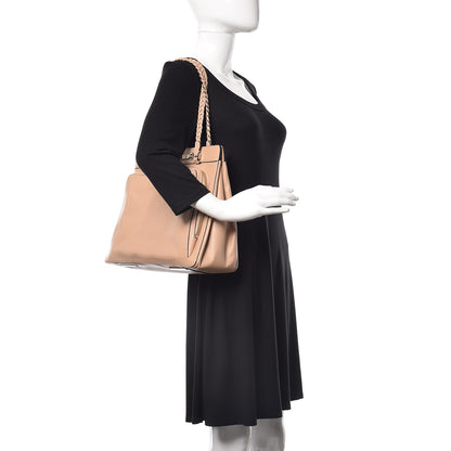 Valentino Garavani Vitello Demetra Satchel Beige 2 of 15