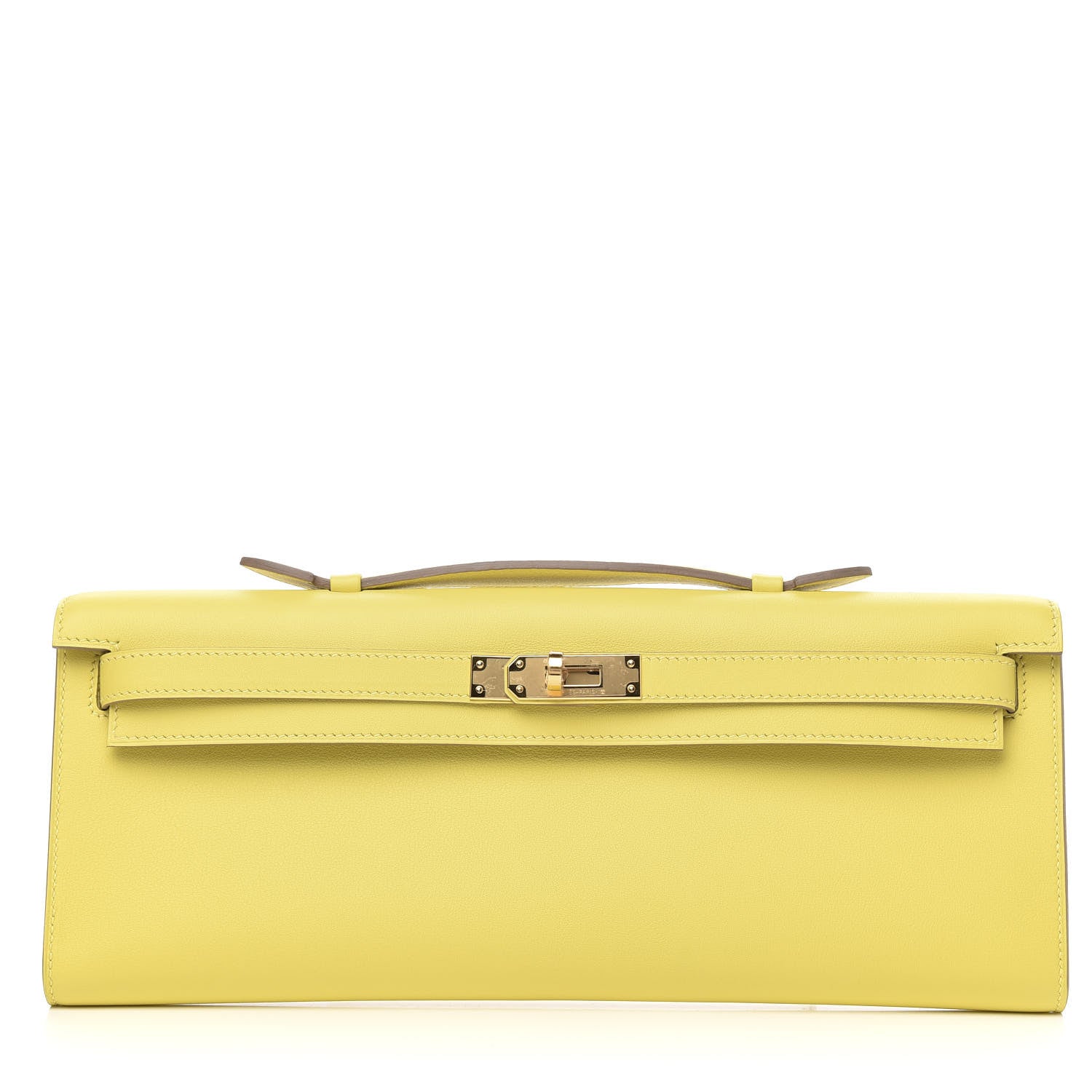Hermes Swift Kelly Cut Clutch Pochette Lime 1 of 10