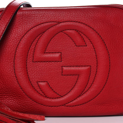 Gucci Pebbled Calfskin Small Soho Disco Bag Tabasco Red 9 of 11