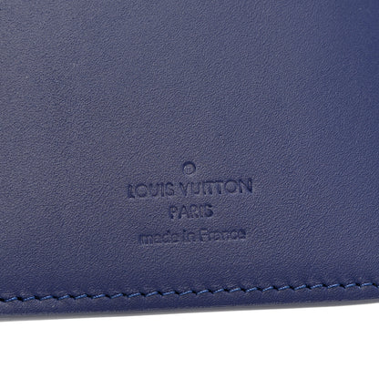 Louis Vuitton Cowhide Monogram Bandana Brazza Wallet Blue 6 of 7