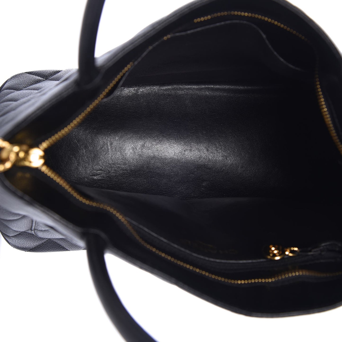 Caviar Quilted Medallion Tote Black