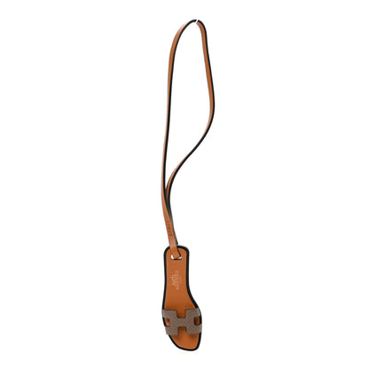 Hermes Epsom Butler Calfskin Hunter Oran Nano Bag Charm Etoupe 1 of 4