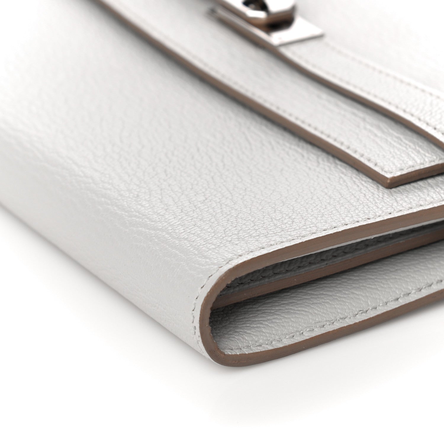 Hermes Chevre Mysore Kelly Longue Wallet Gris Perle 9 of 16