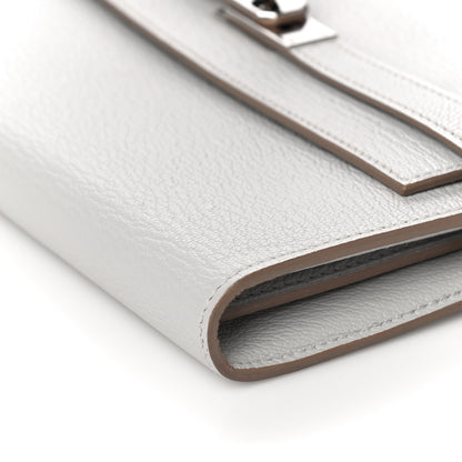 Hermes Chevre Mysore Kelly Longue Wallet Gris Perle 9 of 16