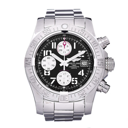 Breitling Stainless Steel 43mm Avenger II Chronograph Automatic Watch Volcano Black A13381 1 of 8