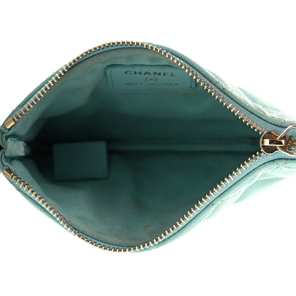 Chanel Caviar Quilted Small Cosmetic Case Light Blue 4 of 6