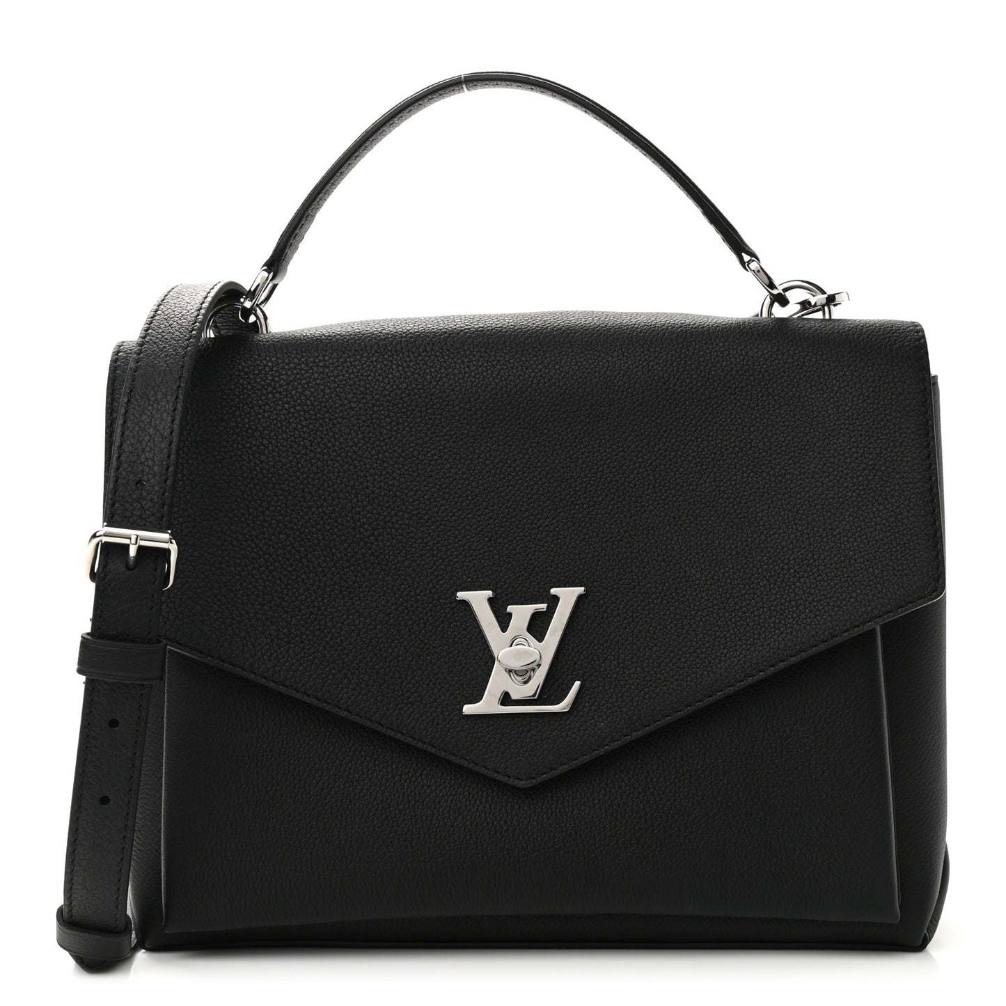 Soft Calfskin My Lockme Top Handle Black