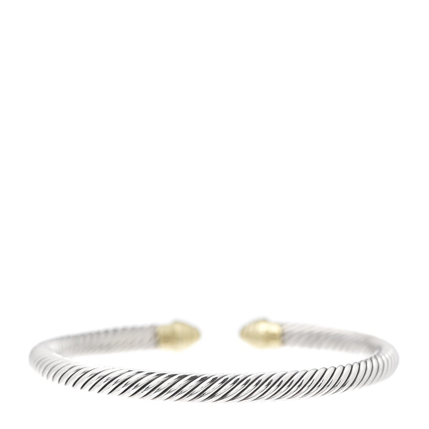 Sterling Silver 14K Yellow Gold 5mm Cable Classics Bracelet
