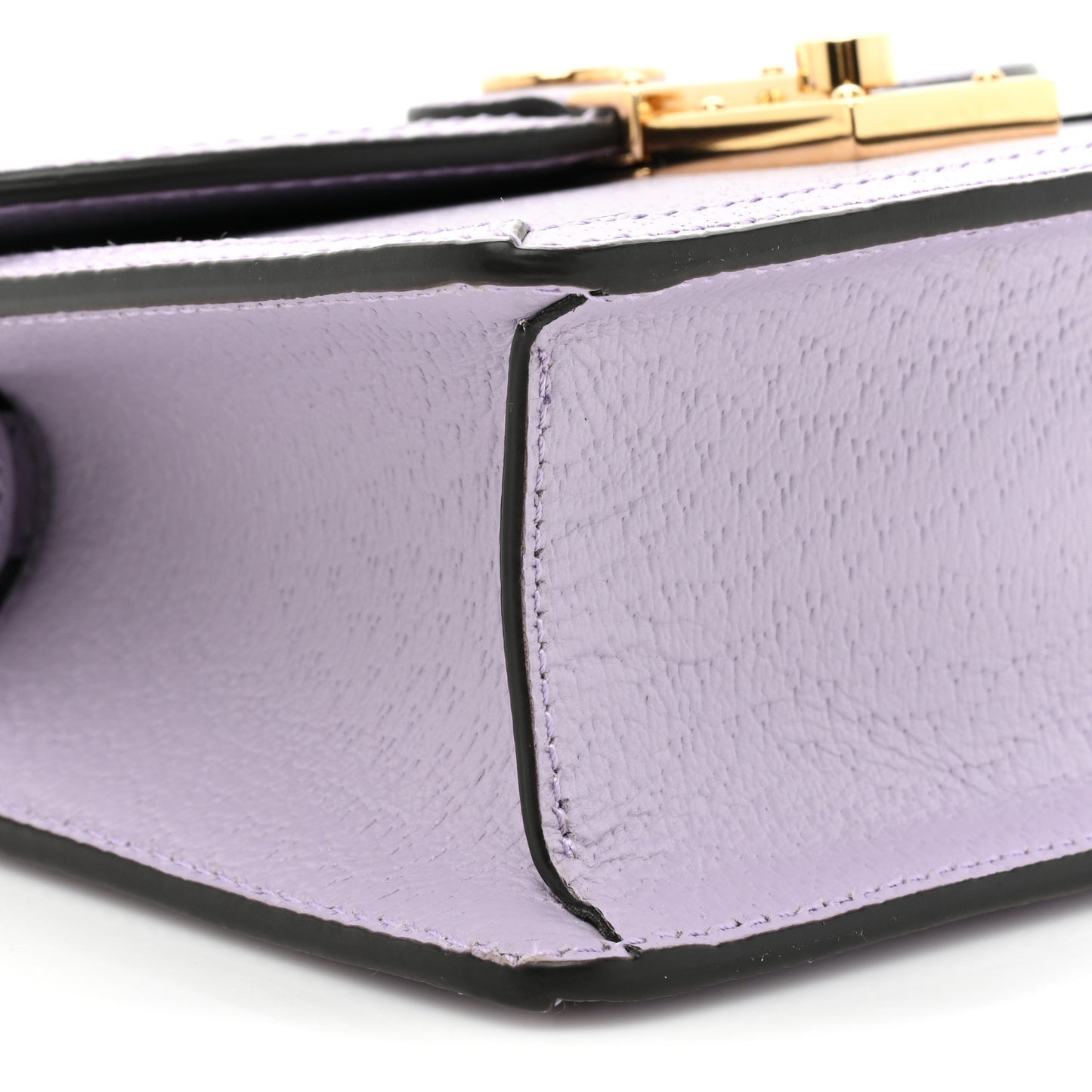 Textured Dollar Calfskin Mini Ophidia Padlock Top Handle Chain Shoulder Bag Senanque