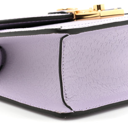 Gucci Textured Dollar Calfskin Mini Ophidia Padlock Top Handle Chain Shoulder Bag Senanque 8 of 10