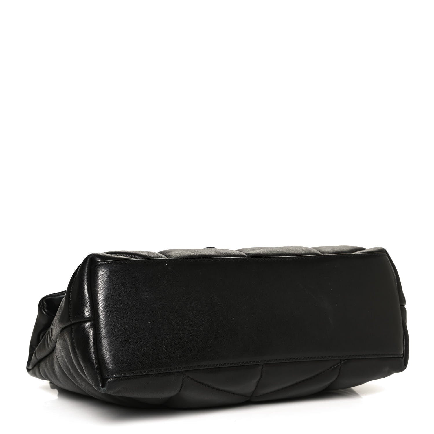 Saint Laurent Lambskin Quilted Small Loulou Puffer Monogram Chain Satchel Black 4 of 11