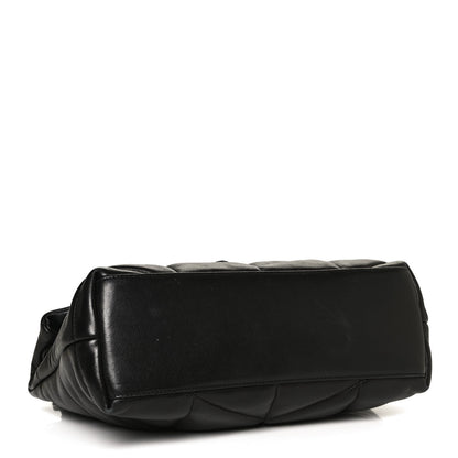 Saint Laurent Lambskin Quilted Small Loulou Puffer Monogram Chain Satchel Black 4 of 11