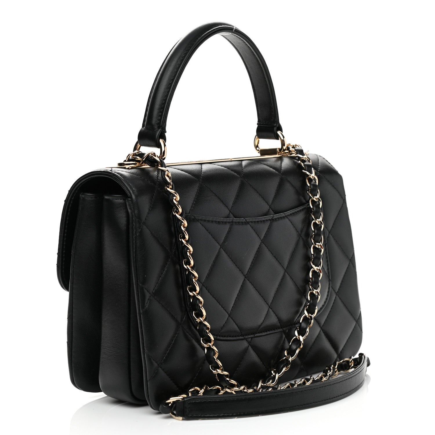 Chanel Lambskin Quilted Small Trendy CC Dual Handle Flap Bag Black 3 of 9